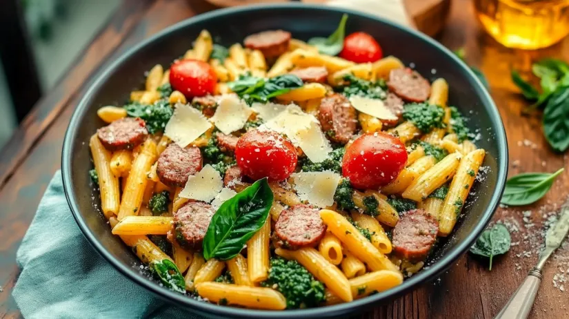 sausage pesto pasta