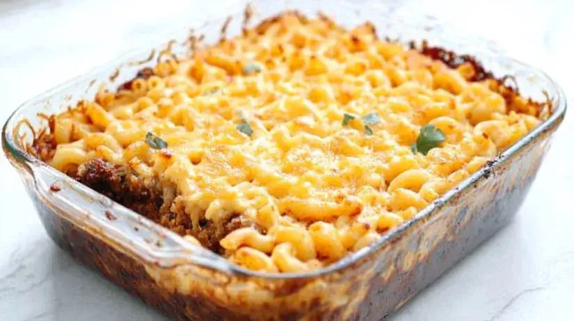 Mac and Cheese Meatloaf Casserole