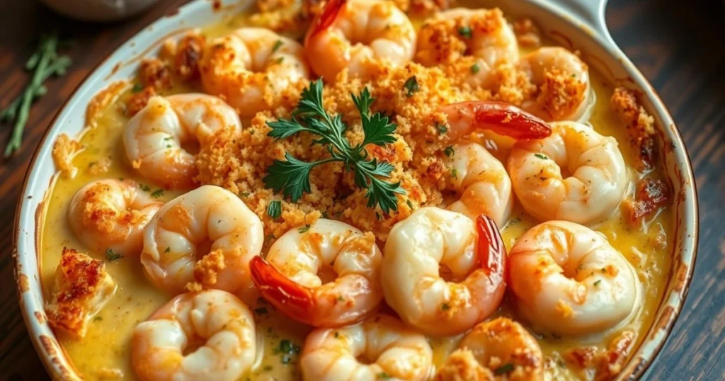 Garlic Shrimp Gratin